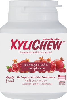 XYLICHEW: Pomegranate Raspberry Gum No Sugar, 60 pc