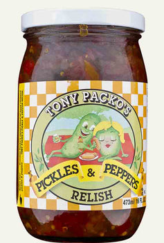 TONY PACKOS: Packo Pickle & Pepper Relish 1, 16 oz