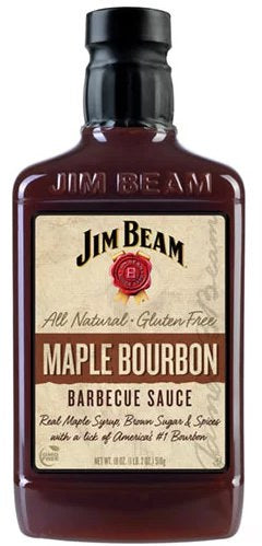 JIM BEAM: Sauce Bbq Mpl Bourbon, 18 oz