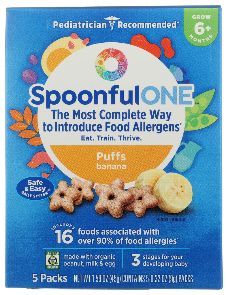 SPOONFUL ONE: Puffs Banana Allergen 5Ct, 1.59 oz