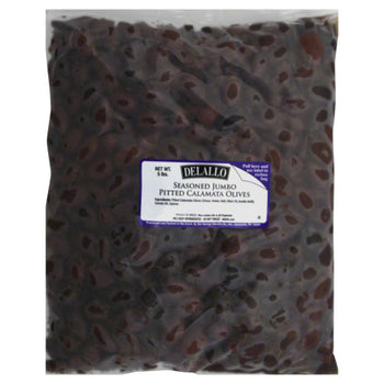 DELALLO: Jumbo Seasoned Pitted Calamata Olives, 5 lb