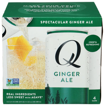 Q TONIC: Ginger Ale 4 Pack, 30 fo