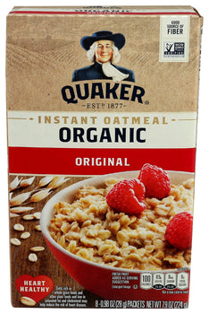 QUAKER: Organic Instant Oatmeal Original, 7.9 oz