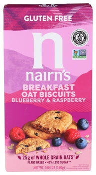 NAIRNS: Blueberry and Raspberry Breakfast Oat Biscuits, 5.64 oz