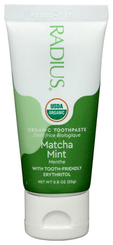 RADIUS: Matcha Mint Organic Toothpaste, 0.8 oz