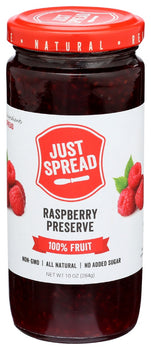 JUST SPREAD: Raspberry Fruit Preserve, 10 oz