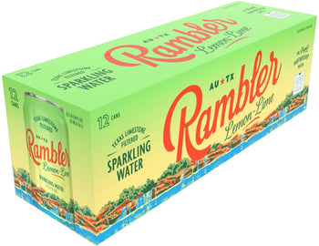 RAMBLER: Water Sparkling Lemon Lime 12Pk, 144 fo