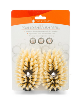 FULL CIRCLE HOME: Fomo Refill Dish Brush Refill Gray, 1 ea