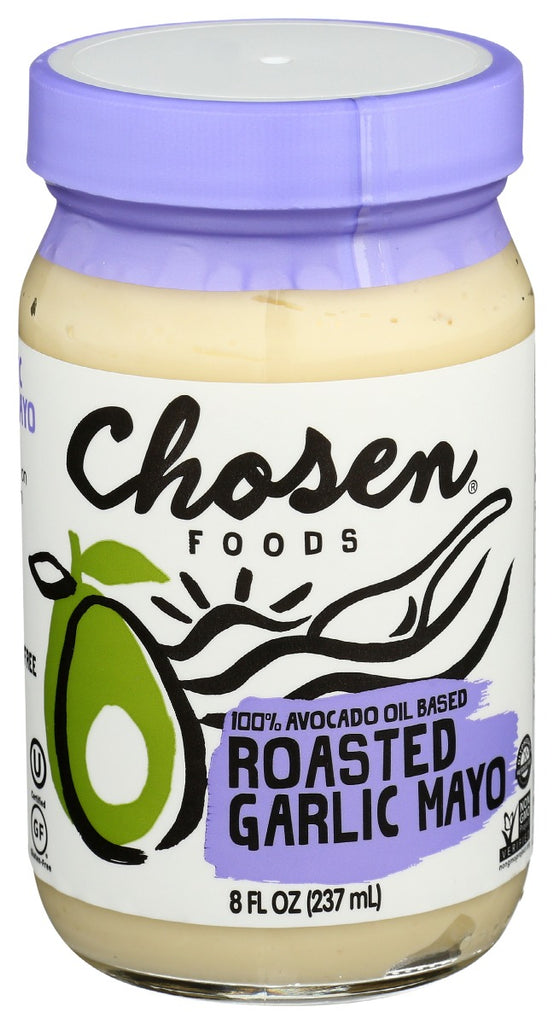 CHOSEN FOODS: Roasted Garlic Avocado Oil Mayo, 8 oz