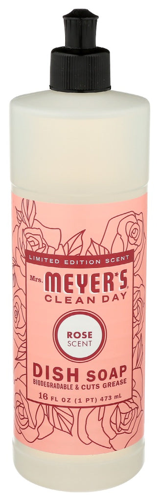 MRS MEYERS CLEAN DAY: Rose Dish Soap, 16 oz