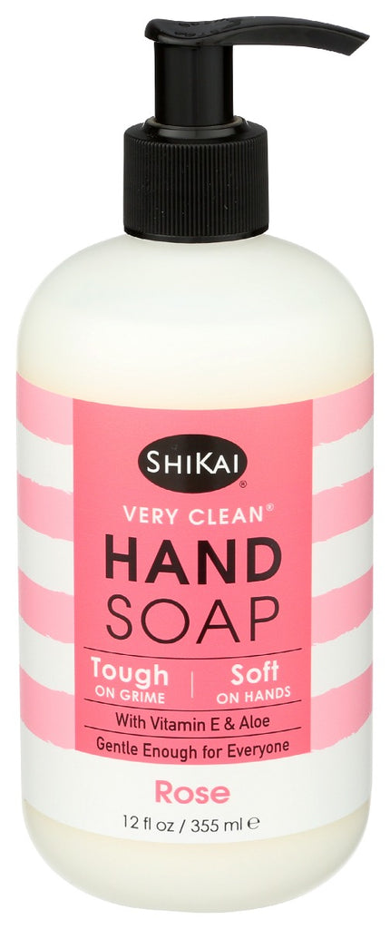 SHIKAI: Very Clean Liquid Hand Soap Rose, 12 oz