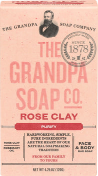 GRANDPAS: Rose Clay Bar Soap, 4.25 oz