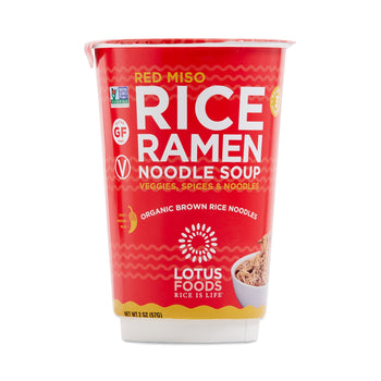 LOTUS FOODS: Red Miso Soup with Brown Rice Ramen, 2 oz