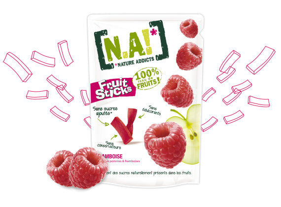 NATURE ADDICTS: Fruit Sticks Raspberry, 1.06 oz