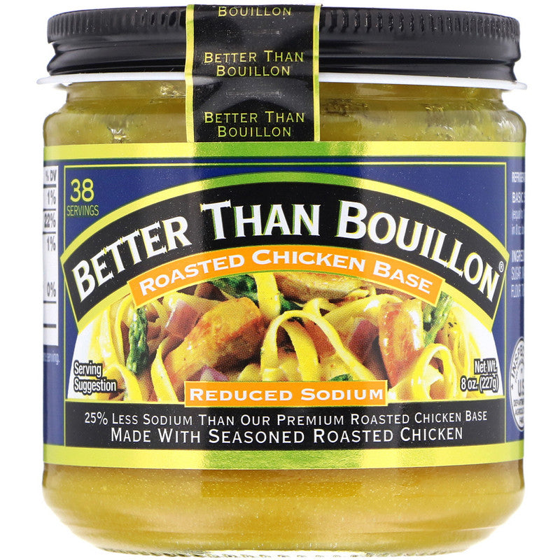 BETTER THAN BOUILLON: Reduced Sodium Roasted Chicken Base, 8 oz