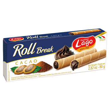 GASTONE LAGO: Cacao Rolled Wafers, 2.82 oz