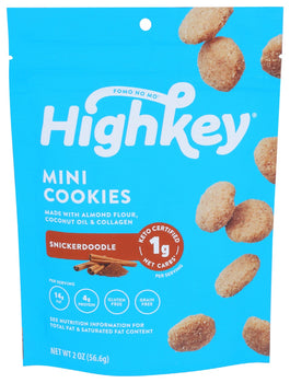 HIGH KEY SNACKS: Mini Cookies Snickerdoodle, 2 oz