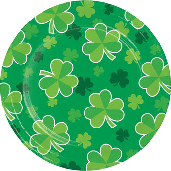 CREATIVE CONVERTING: Shamrock Toss Luncheon Plate, 8 ea