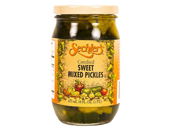 SECHLERS: Candied Sweet Mixed Pickles, 16 oz