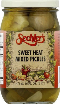 SECHLERS: Sweet Heat Mixed Pickles, 16 oz