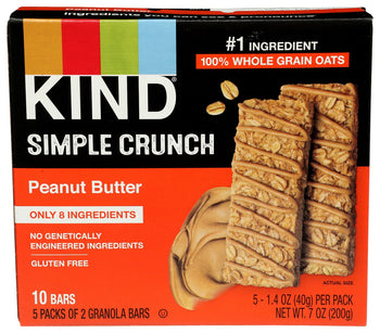 KIND: Simple Crunch Bars Peanut Butter, 7 oz