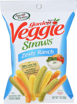 SENSIBLE PORTIONS: Zesty Ranch Veggie Straws, 1 oz