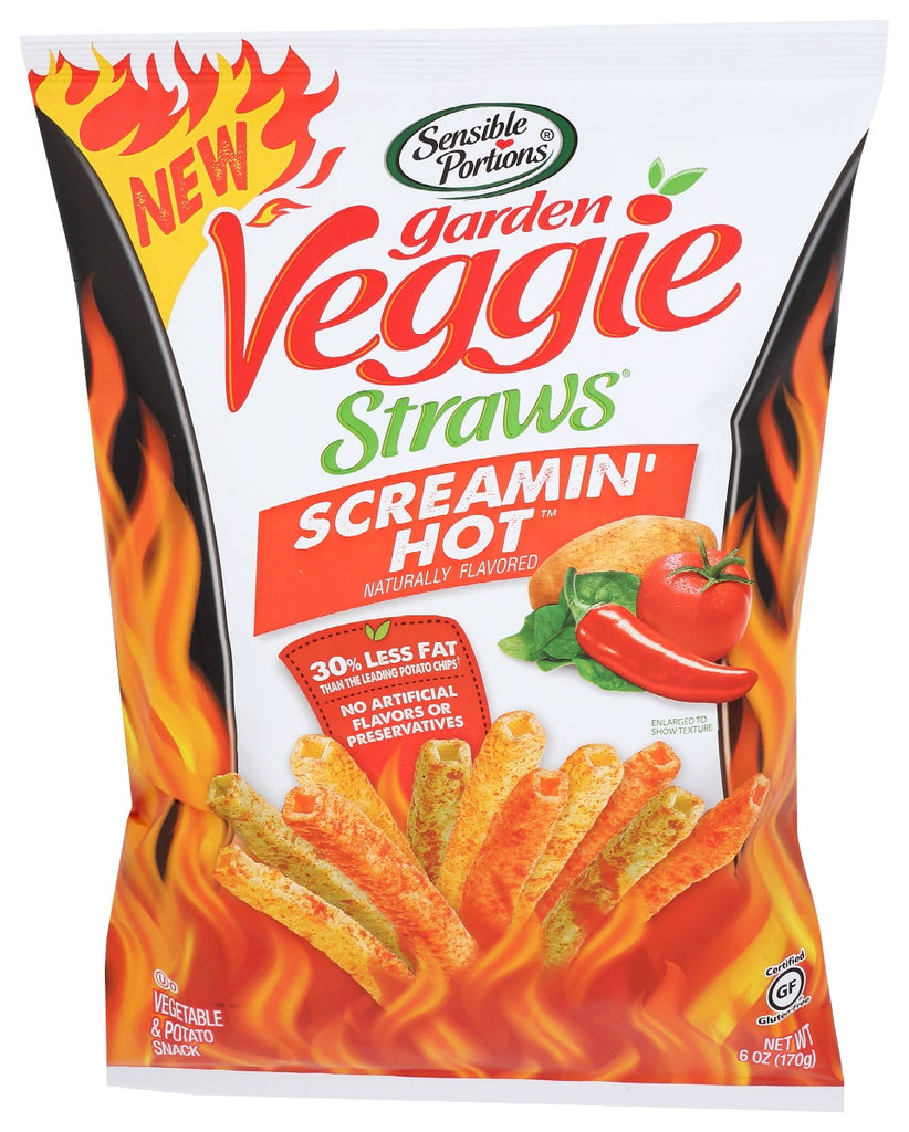 SENSIBLE PORTIONS: Veggie Straws Screamin Hot, 6 oz