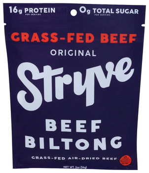 STRYVE PROTEIN SNACKS: Biltong Grass Fed Original, 2 oz