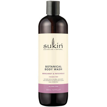 SUKIN: Bergamot Patchouli Body Wash, 16.9 fo