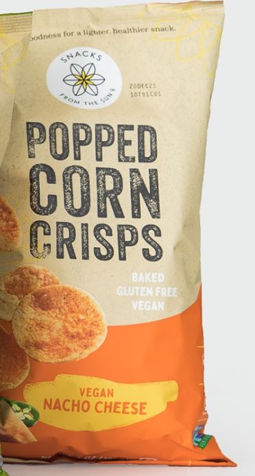 SNACKS FROM THE SUN: Popped Potato Crisps Vegan Nacho Cheese, 6 oz