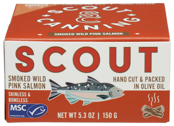 SCOUT: Smoked Wild Pink Salmon, 5.3 oz