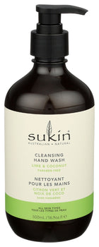 SUKIN: Lime Coconut Cleansing Hand Wash, 16.9 fo