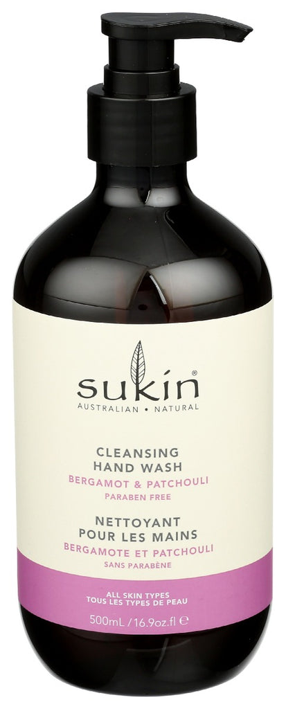 SUKIN: Bergamot Patchouli Cleansing Hand Wash, 16.9 fo