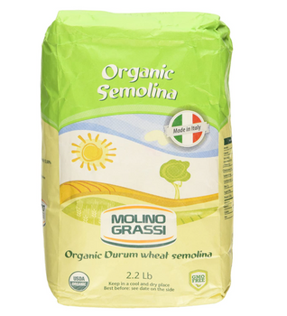 MOLINO GRASSI: Organic Durum Wheat Semolina, 2.2 lb