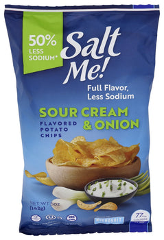 SALTME: Sour Cream Onion Potato Chips, 5 oz