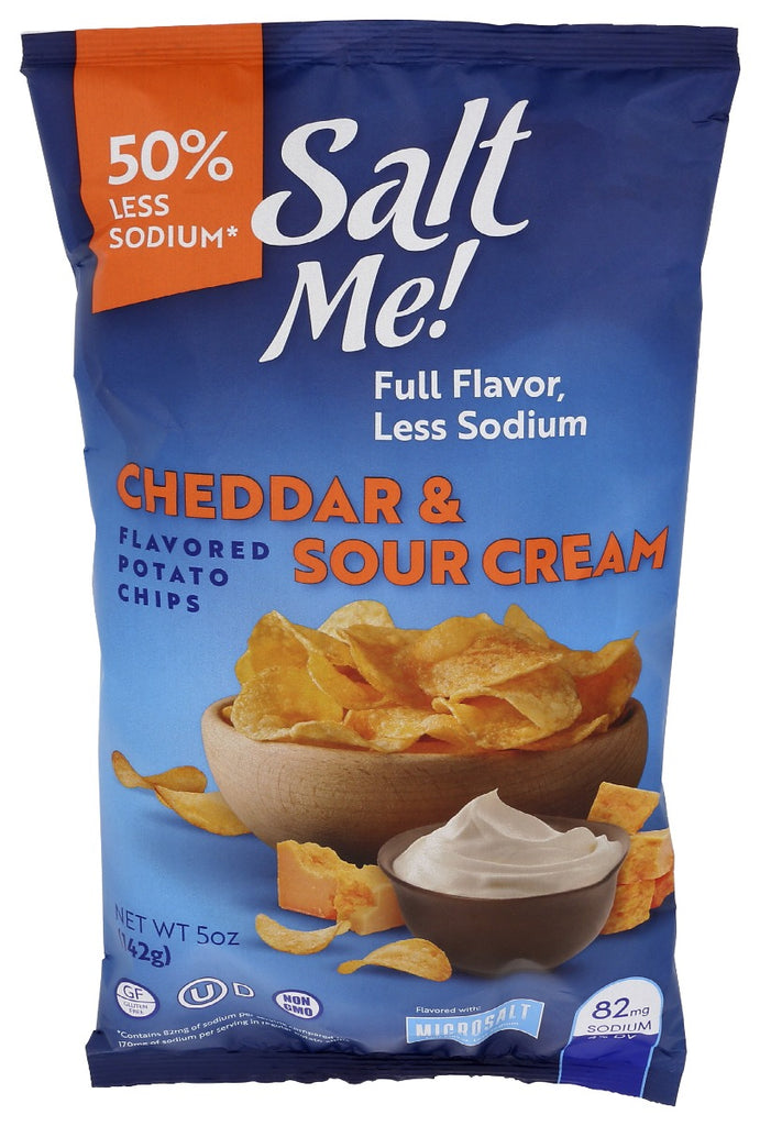 SALTME: Cheddar Sour Cream Potato Chips, 5 oz