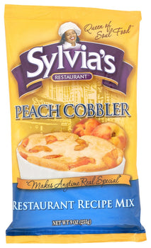 SYLVIAS: Peach Cobbler Mix, 9 oz