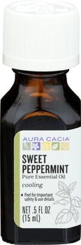 AURA CACIA: Sweet Peppermint Essential Oil, 0.5 oz