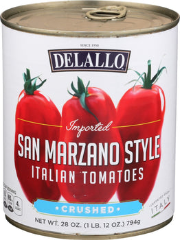 DELALLO: San Marzano Style Crushed Tomatoes, 28 oz