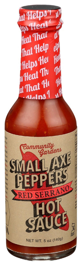 SMALL AXE PEPPERS: Sauce Hot Red Serrano, 5 oz