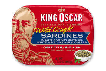 KING OSCAR: Sardines Olv Oil Vnegar, 3.75 oz