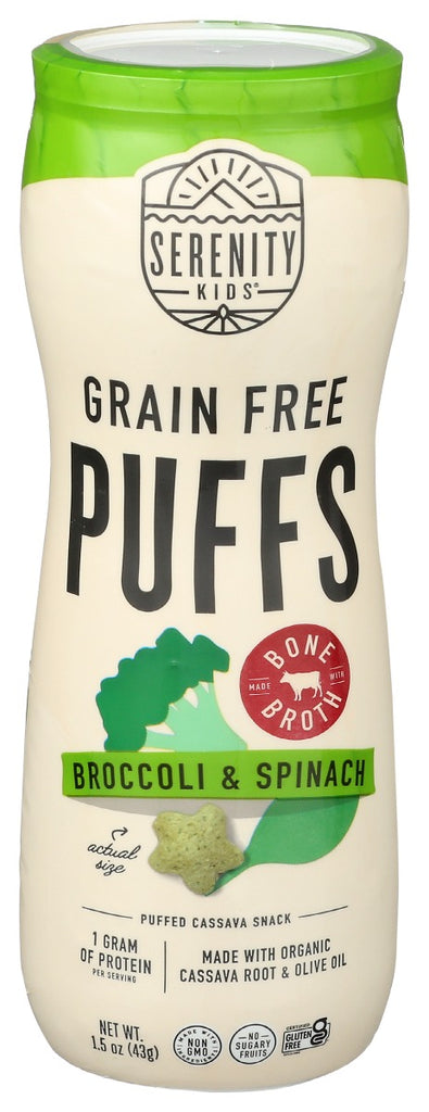 SERENITY KIDS: Puff Broccoli Spinach, 1.5 oz