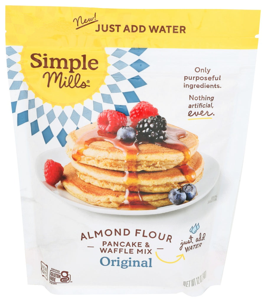 SIMPLE MILLS: Mix Pancake And Waffle Almond Flour, 12 oz