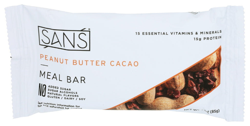 SANS MEAL BAR: Bar Meal Peanut Butter Cacao, 85 gm