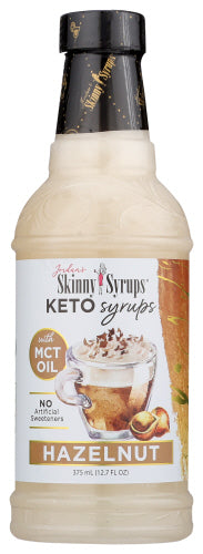 SKINNY SYRUPS: Keto Hazelnut Syrup with MCT, 12.7 oz