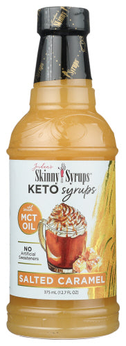 SKINNY SYRUPS: Keto Salted Caramel Syrup with MCT, 12.7 oz