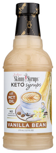 SKINNY SYRUPS: Keto Vanilla Bean Syrup with MCT, 12.7 oz