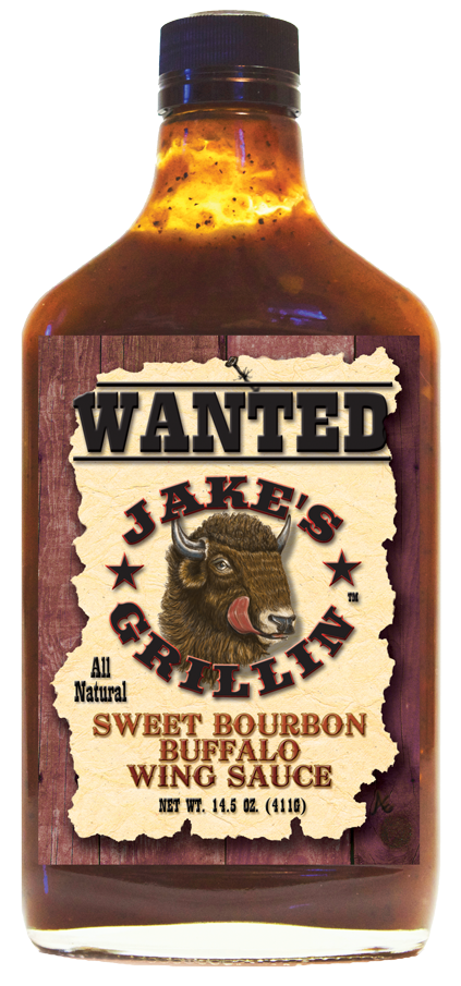 JAKES GRILLIN: Sweet Bourbon Wing Sauce, 14.5 oz