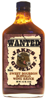 JAKES GRILLIN: Sweet Bourbon Wing Sauce, 14.5 oz