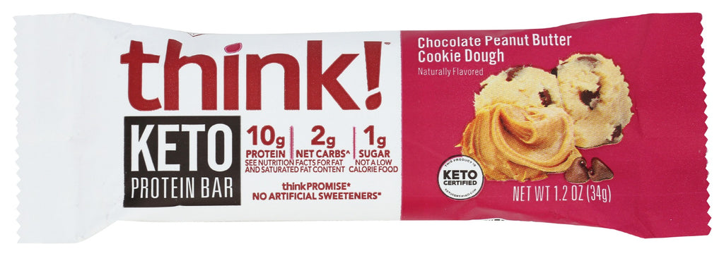 THINK: Chocolate Peanut Butter Cookie Dough Keto Protein Bar, 1.2 oz